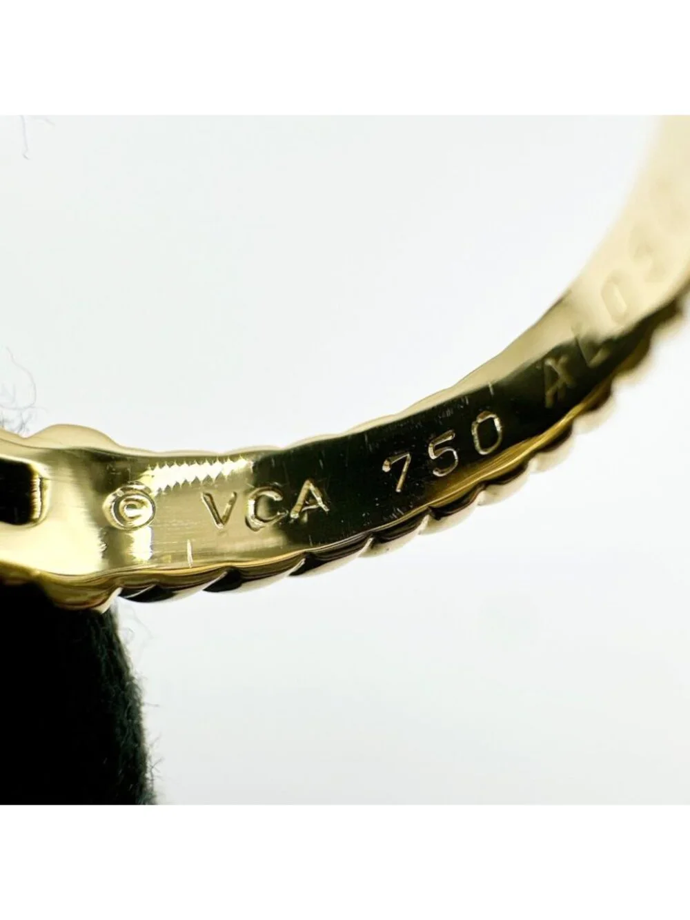 Van Cleef & Arpels Vintage Alhambra Onyx Diamond Yellow Gold Ring